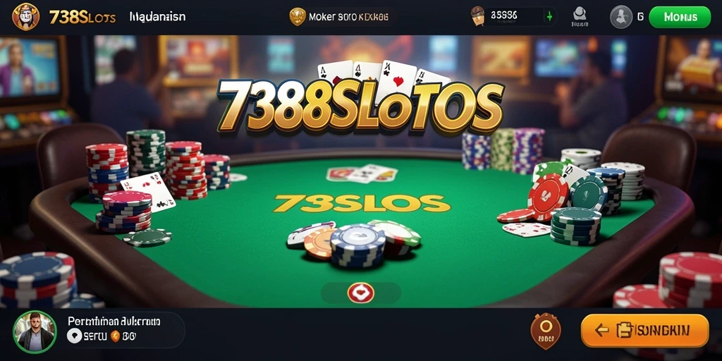 Tampilan gameplay poker di 738SLOTS yang menarik dan interaktif.