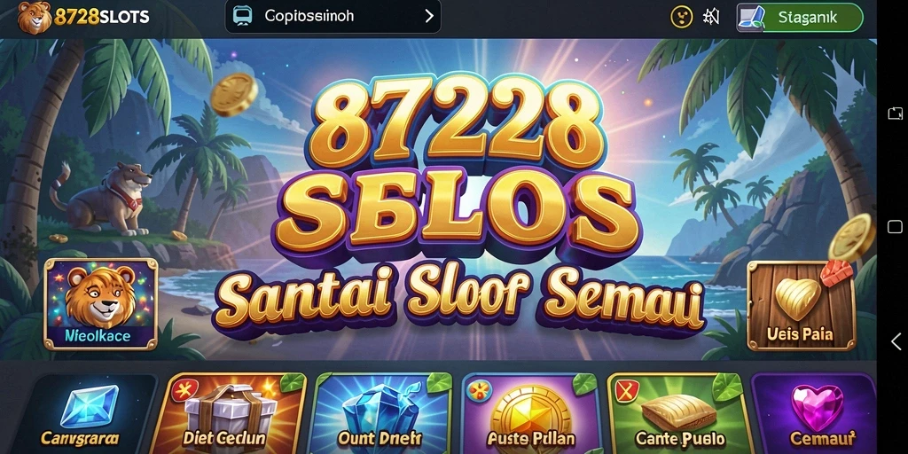 Tangkapan layar 8728SLOTS menampilkan aksi bermain slot yang seru.