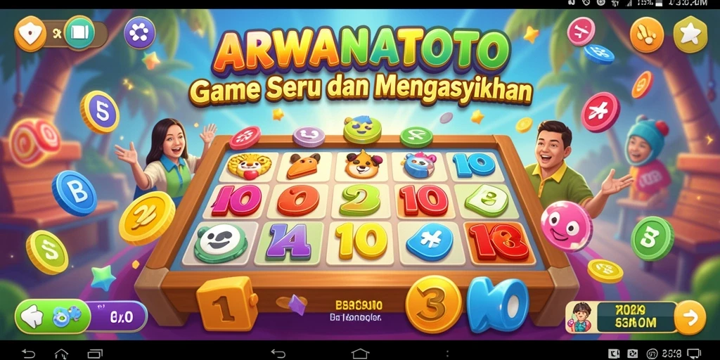 Tampilan seru gameplay Bingo di ARWANATOTO.