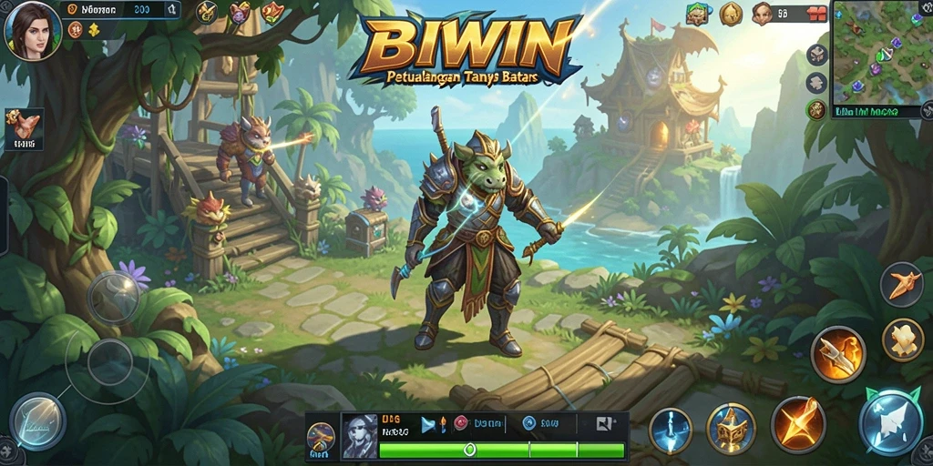 Gameplay seru dari BIWIN yang menampilkan petualangan MMORPG.