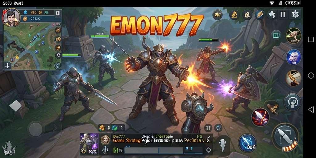 Tangkapan layar yang menunjukkan pertempuran strategis di EMON777.
