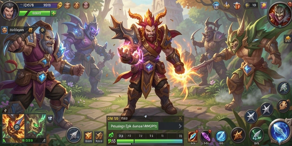 Tampilan menarik dari gameplay <strong>ID678</strong> yang menunjukkan petualangan MMORPG yang mendebarkan.