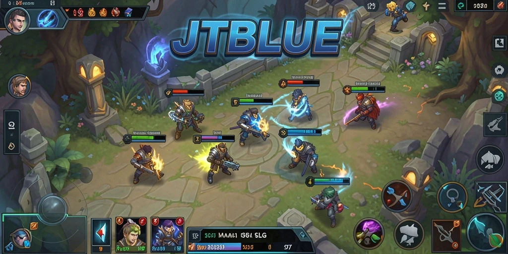 Tangkapan layar menampilkan aksi pertempuran dalam JTBLUE.