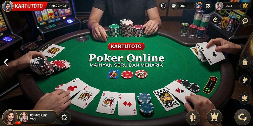 Tampilan gameplay Poker seru dan menantang di KARTUTOTO.