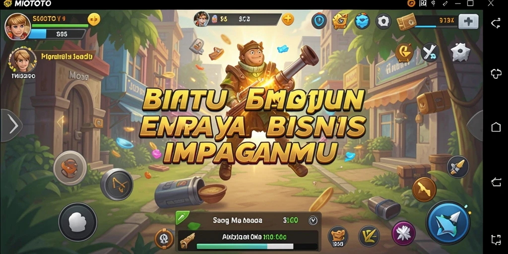 Screenshot utama MIOTOTO menampilkan antarmuka gameplay Tycoon yang menarik.