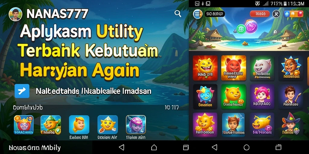 Screenshot utama NANAS777 menampilkan antarmuka aplikasi yang sederhana dan intuitif.