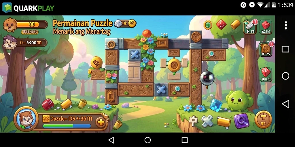 Tampilan gameplay QUARKPLAY yang memukau dan menantang.