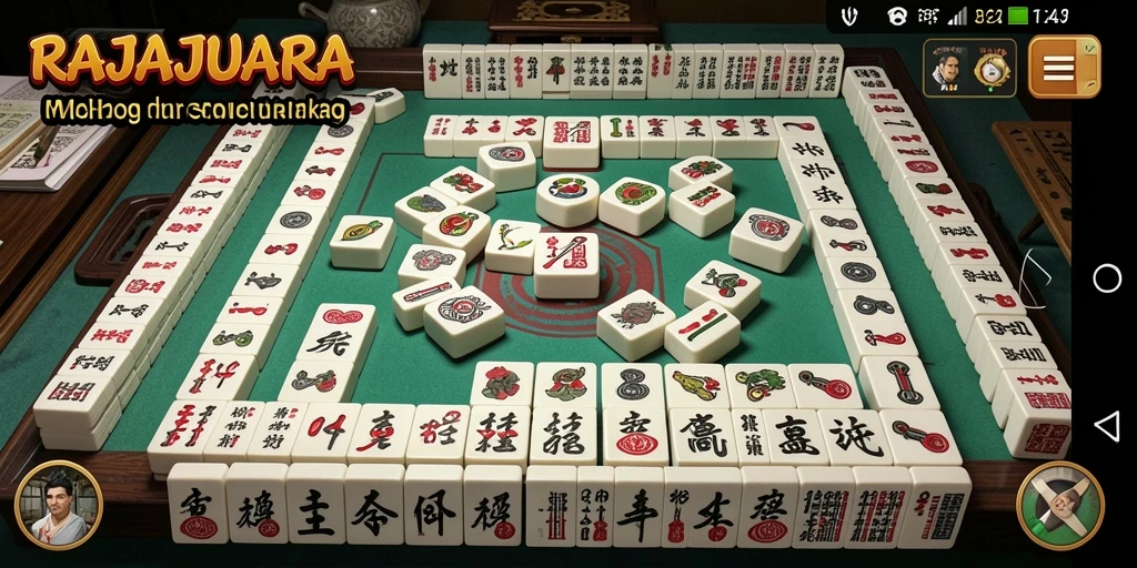 Tampilan menarik gameplay Mahjong di RAJAJUARA.