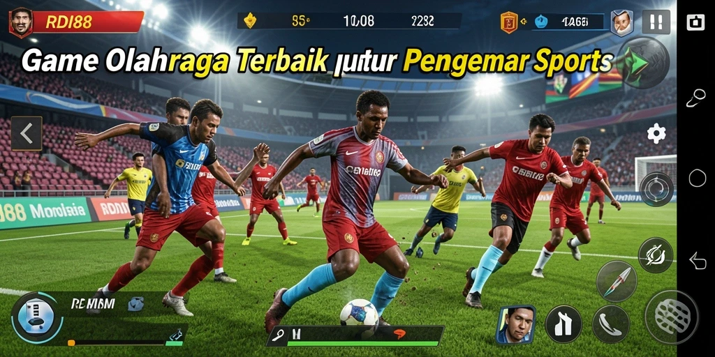 Tampilan gameplay RDI88 menunjukkan aksi seru dalam pertandingan olahraga.