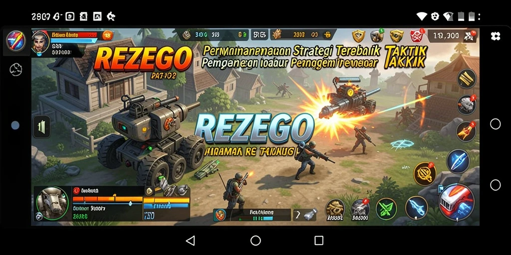 Screenshot permainan REZEGO menunjukkan aksi taktis yang mendebarkan.