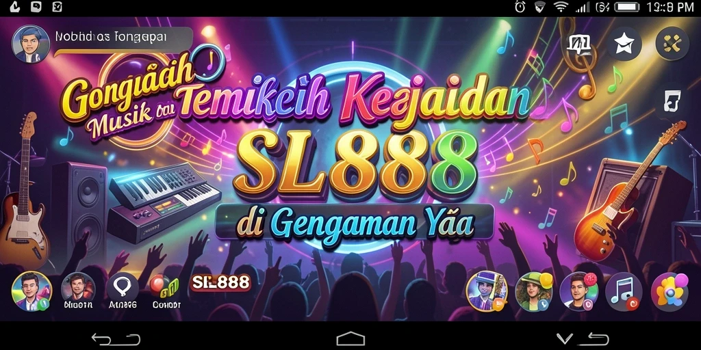 Tampilan gameplay SL888 yang menarik dan penuh warna saat bermain musik.